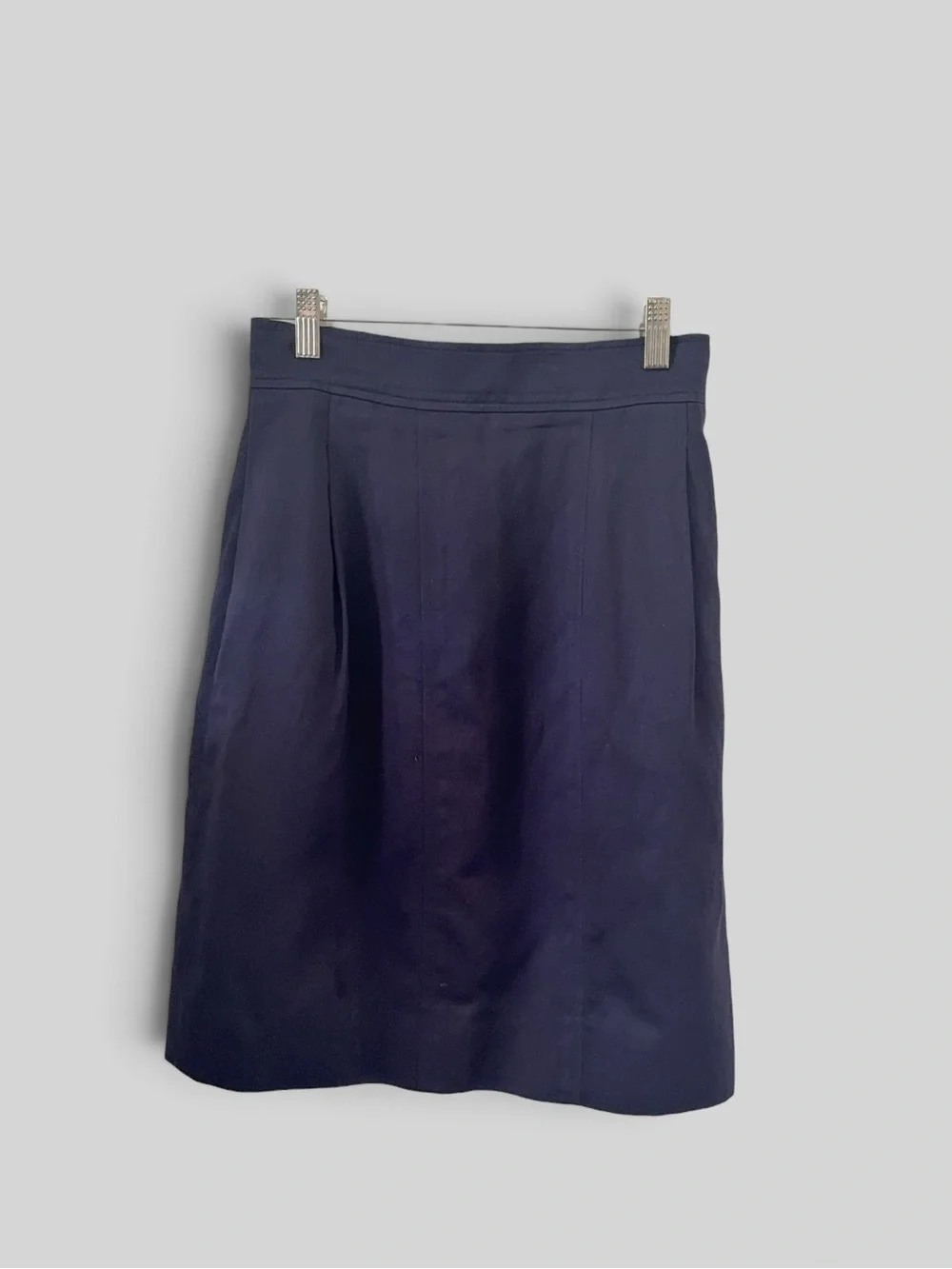 CHANEL Dark Navy A-Line Skirt